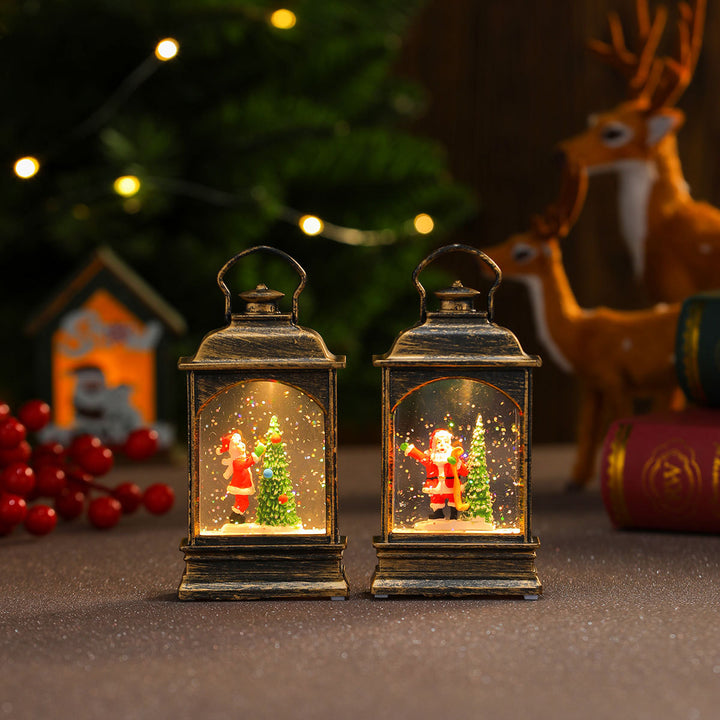 Decorative LED Lantern with Snowman Scene Kalsten