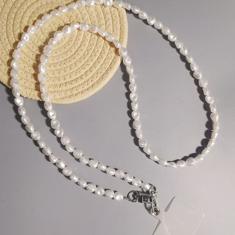 Elegant Layered Pearl Chain Necklace Kalsten