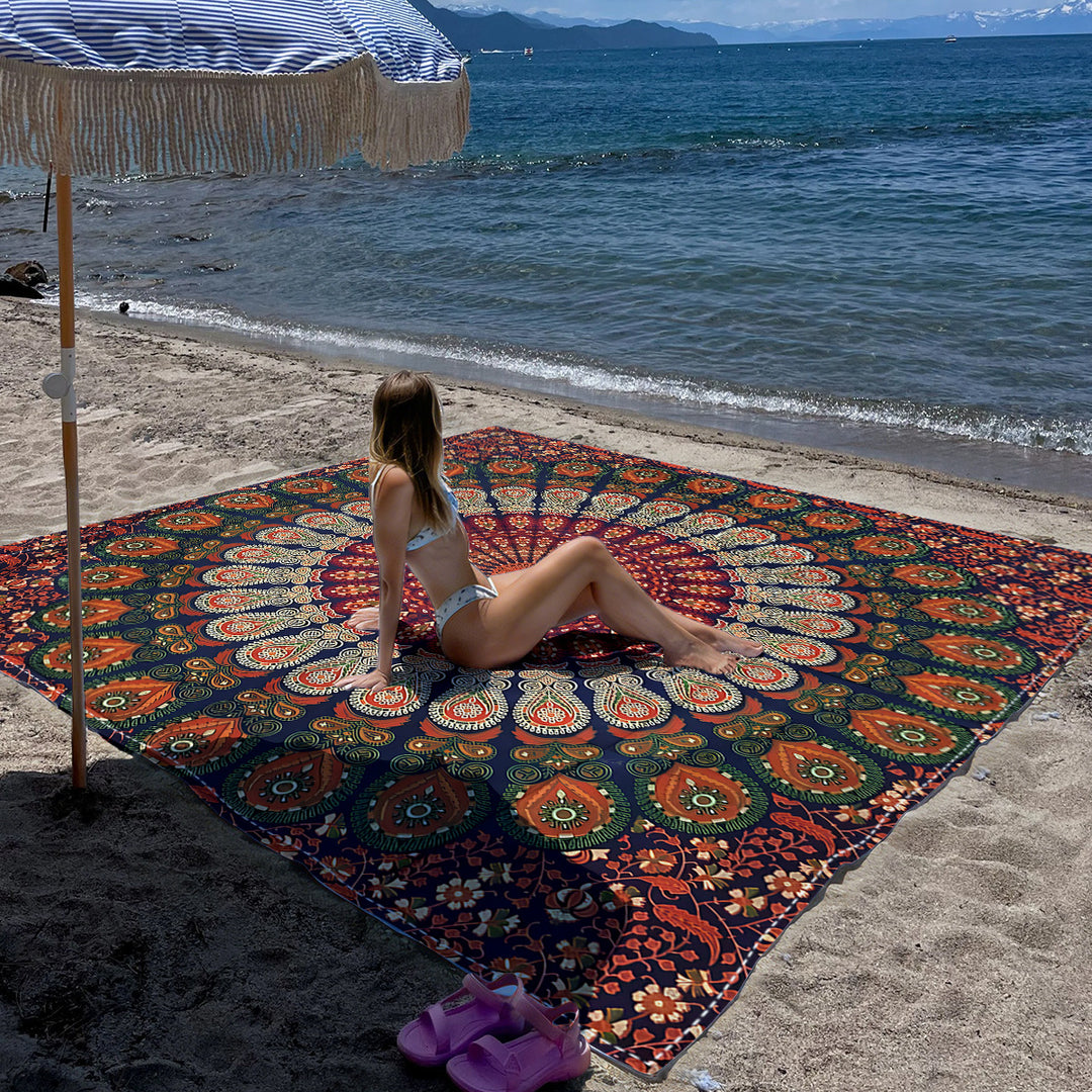 Mandala Design Beach Mat Kalsten