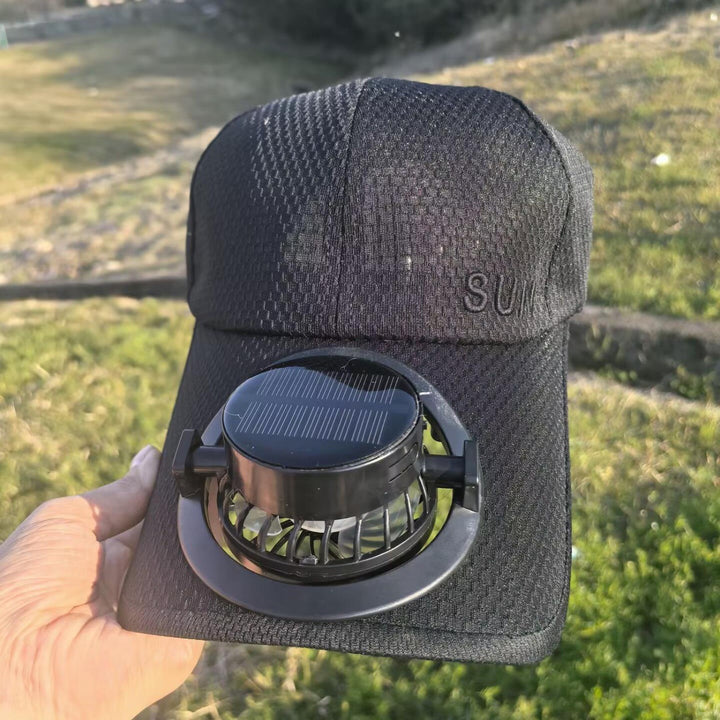 Sun Cap with removable solar fan, breathable mesh and adjustable umbrella Kalsten