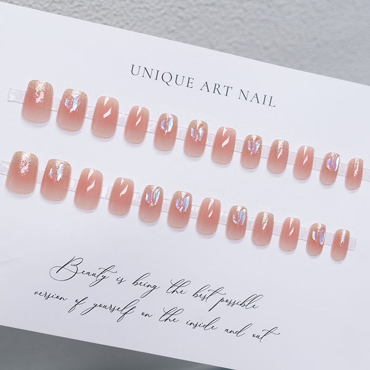 Press-On Nail Set with Glittery Accents