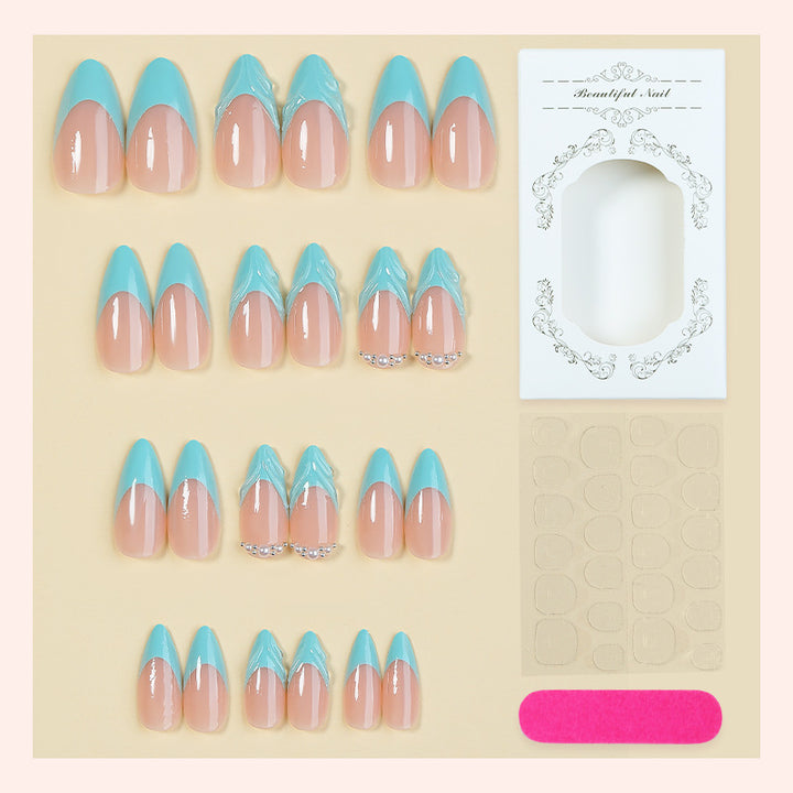 Premium Decorative Press-On Nails Set with Elegant Design Kalsten