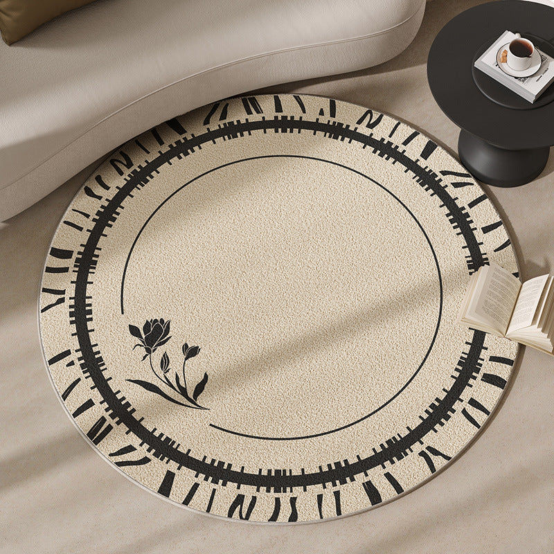 Round Motivational Area Rug Kalsten