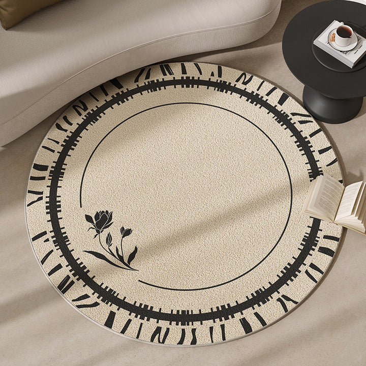 Round Motivational Area Rug Kalsten