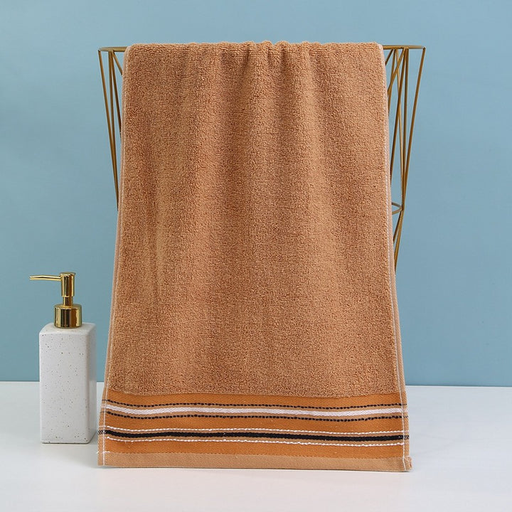 Premium Terry Bath Towel With Elegant Striped Border Kalsten