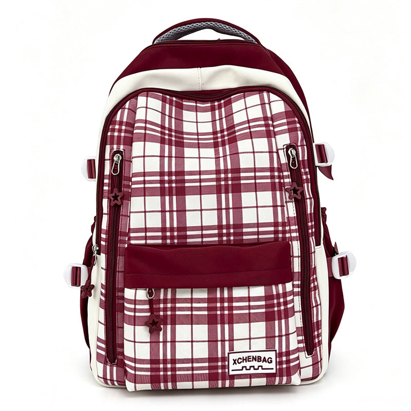 Stylish Checkered Patterned Backpack Kalsten