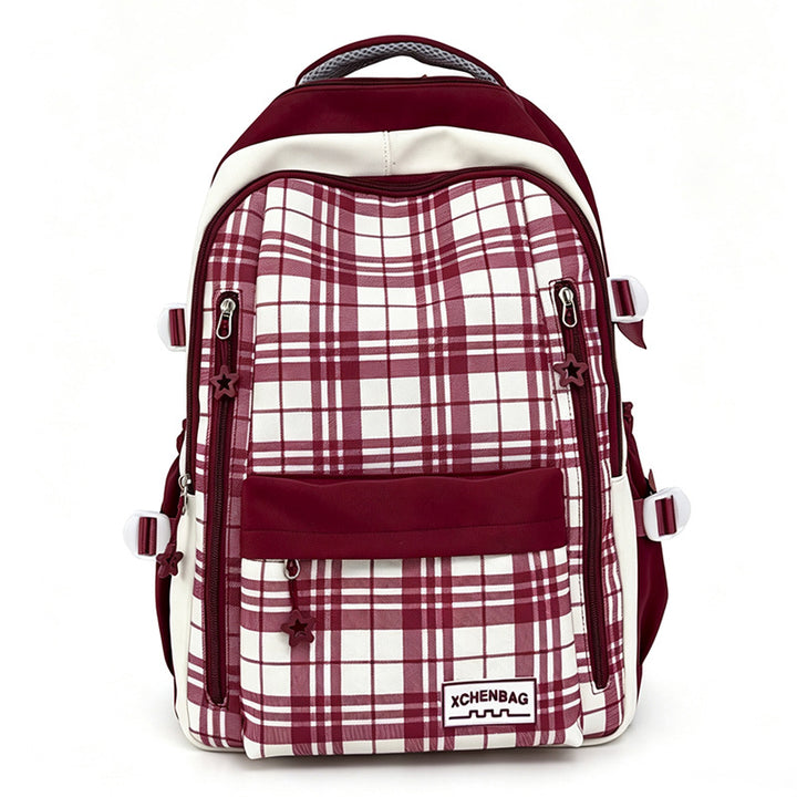 Stylish Checkered Patterned Backpack Kalsten