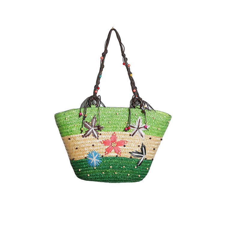 Beach bag with colorful flower pattern Kalsten