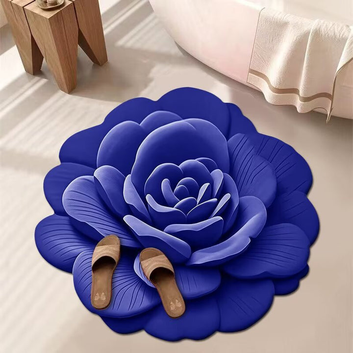 Artistic Floral Bath Mat