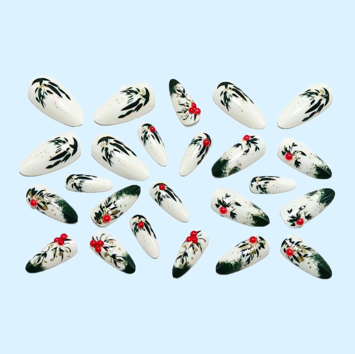 Artificial nails with festive flower design Kalsten