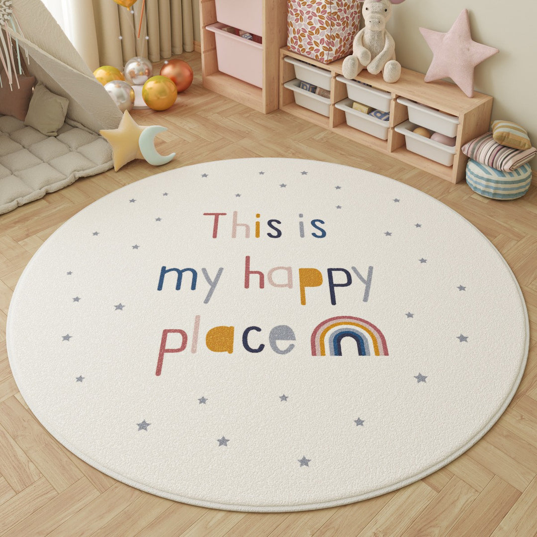 Playful Inspirational Round Area Rug Kalsten