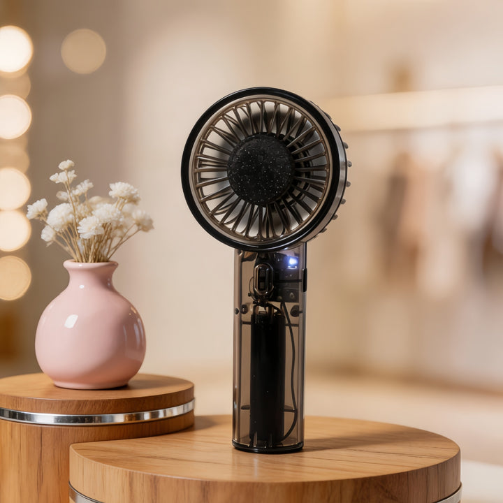 Ladies portable USB handheld fan with ergonomic grip Kalsten