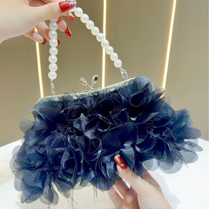Floral-Accented Evening Purse