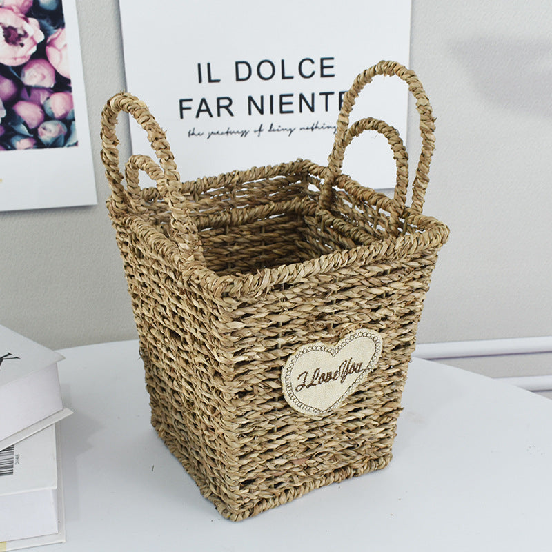 Handcrafted Natural Woven Storage Basket Kalsten
