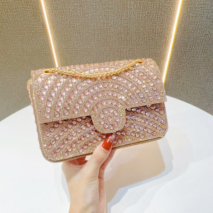 Glamorous Crystal-Embellished Evening Clutch