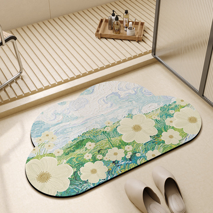 Floral-Shaped Decorative Bath Mat Kalsten