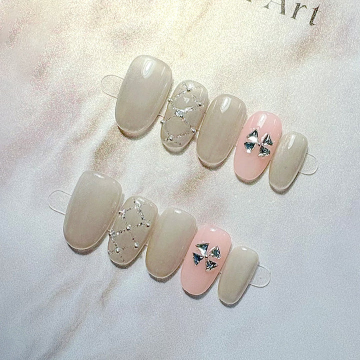 Elegant French Tip Press On Nails Kalsten