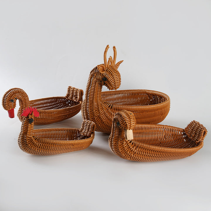 Unisex Braided Decoration Basket in Duck Shape Kalsten