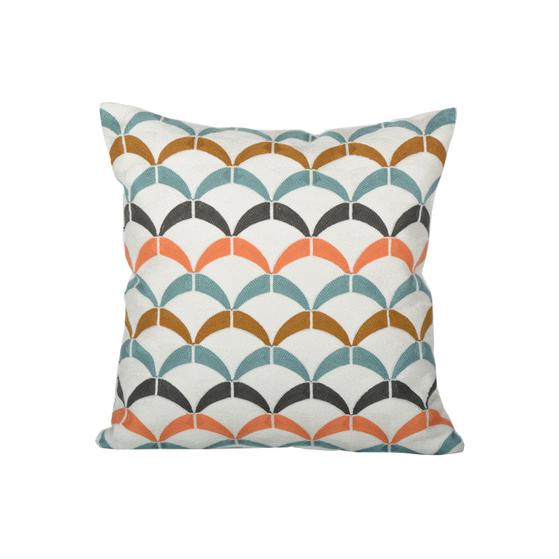 Coastal Starfish Jacquard Square Cushion with Hidden Zipper and Removable Insert