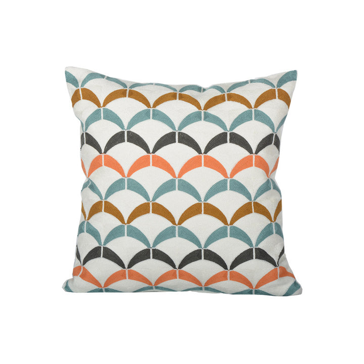 Coastal Starfish Jacquard Square Cushion with Hidden Zipper and Removable Insert