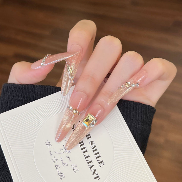 Elegant Floral Design Press-On Nail Extensions Kalsten