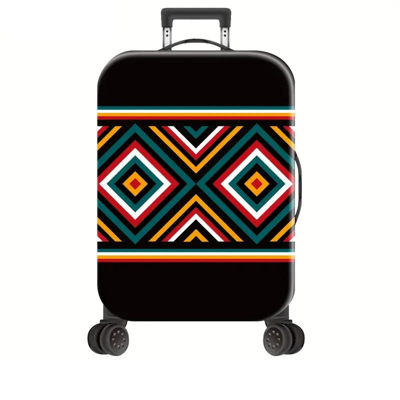 Unisex Hard Shell Suitcase with Creative Geometric Pattern Kalsten