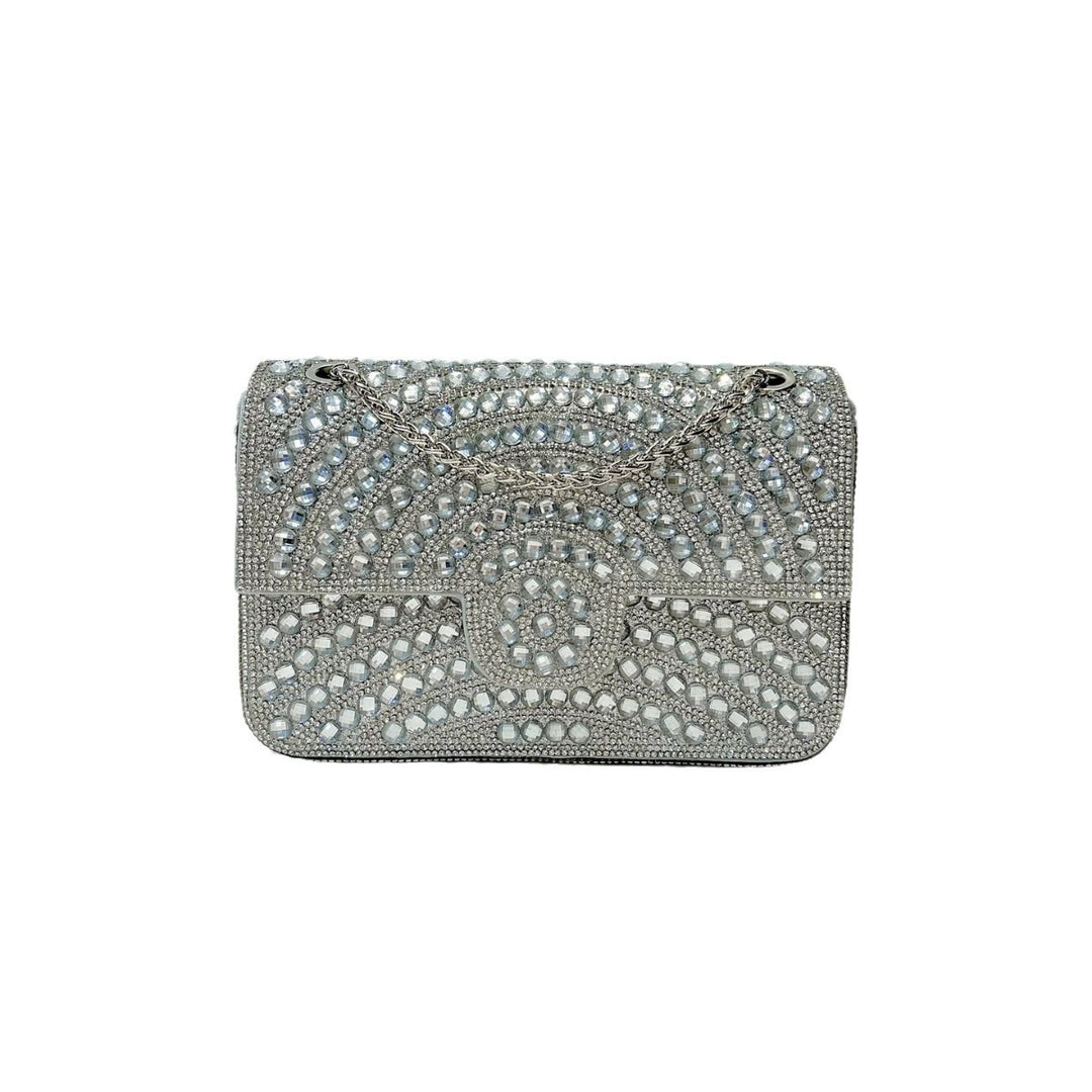 Glamorous Crystal-Embellished Evening Clutch