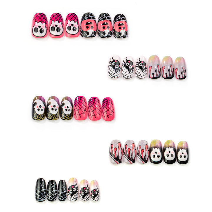 Halloween-Themed Creative Press-On Nail Art Set