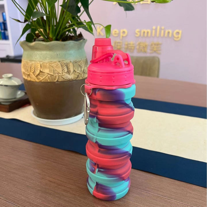 Unisex Collapsible Sports Water Bottle with Carabiner Kalsten