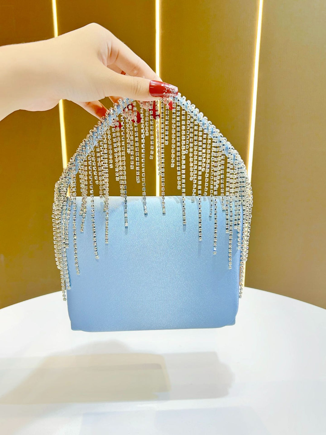 Crystal-Embellished Glam Clutch
