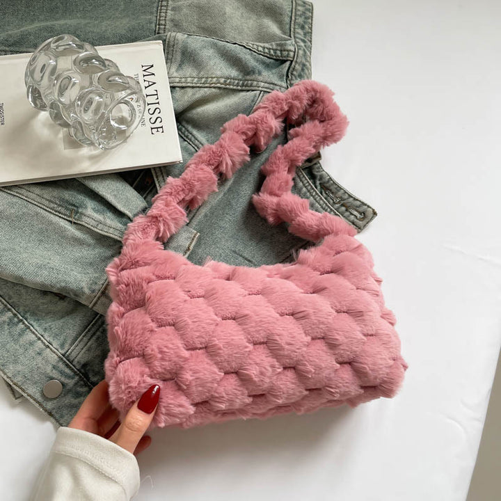 Cozy Textured Plush Handbag Kalsten