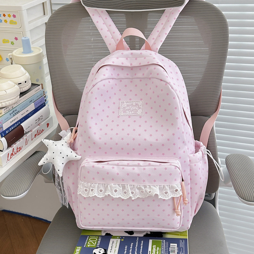 Playful Star-Printed Backpack Kalsten