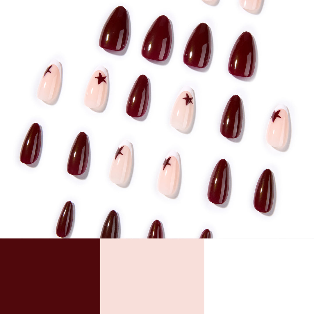 Artful Nail Extensions with Star Design Kalsten
