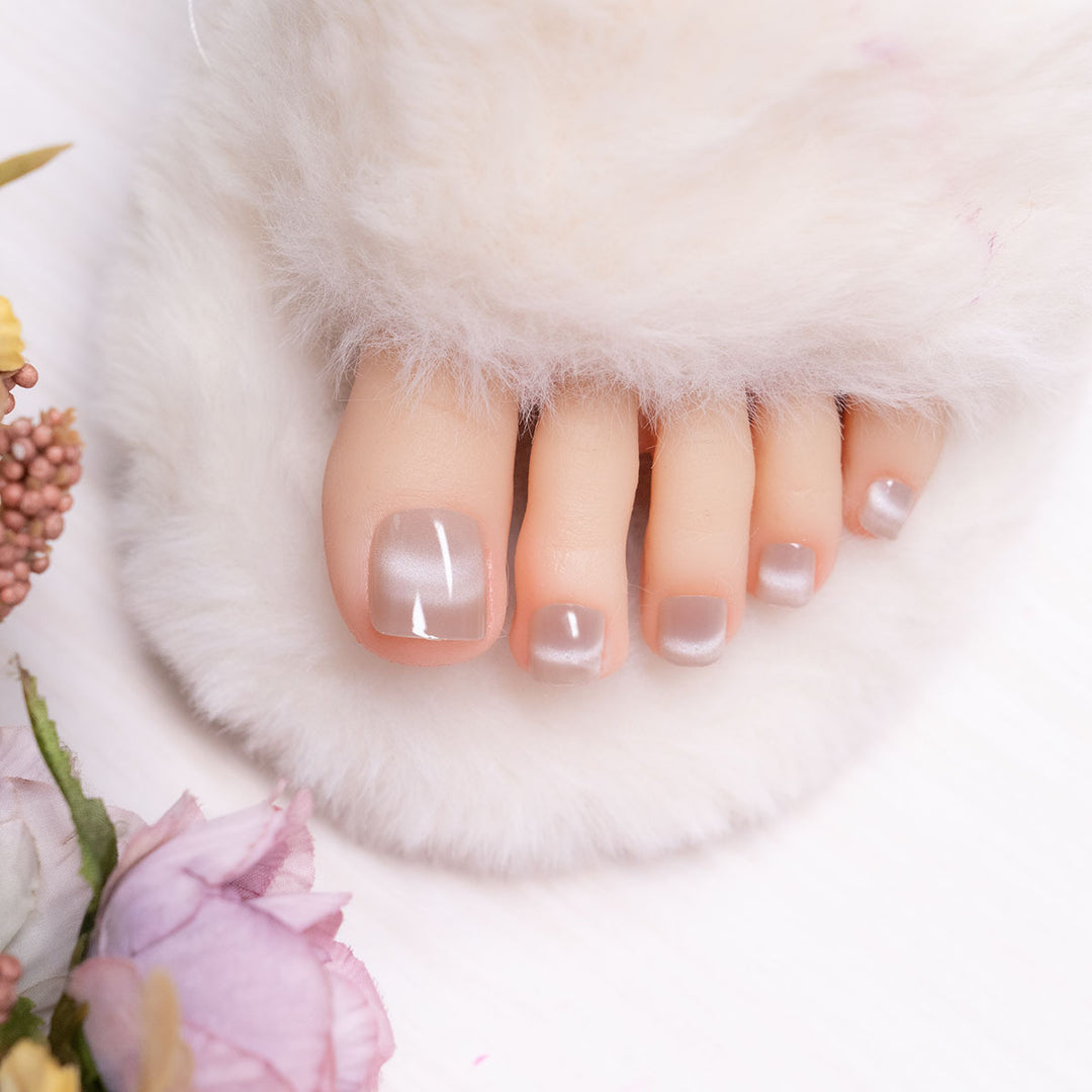Gel Toenail Art Extensions with Glossy Finish