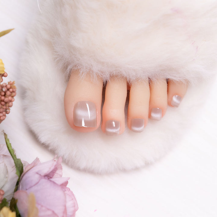 Gel Toenail Art Extensions with Glossy Finish