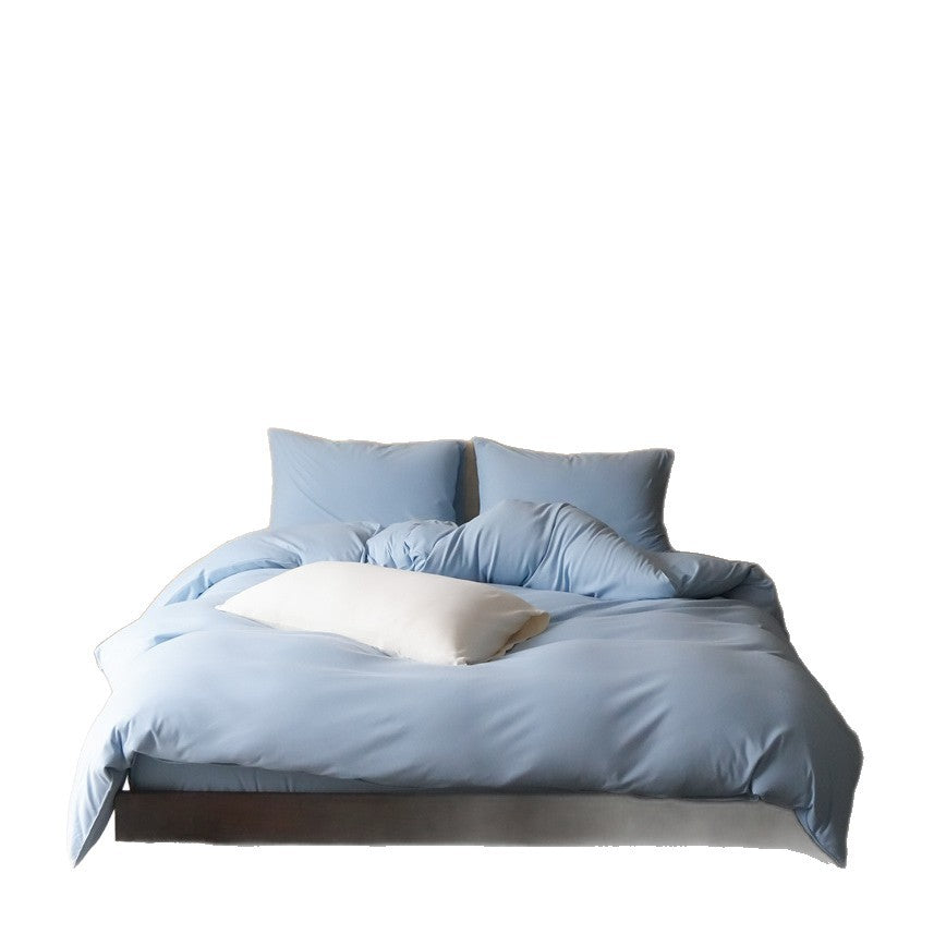 Extra-soft cotton satin duvet cover set with hotel finish and concealed zipper
