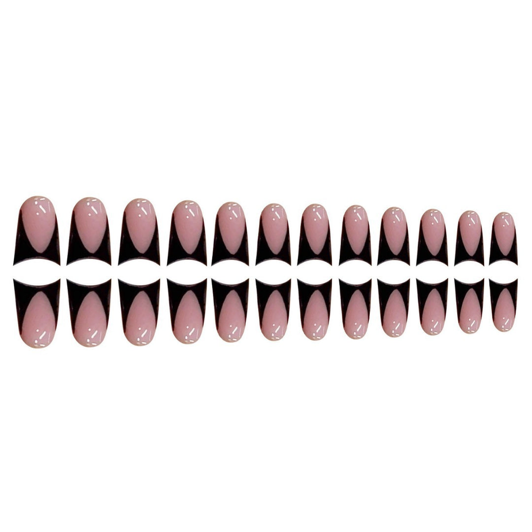 Stylish Stiletto Press-On Nails with Geometry Design Kalsten