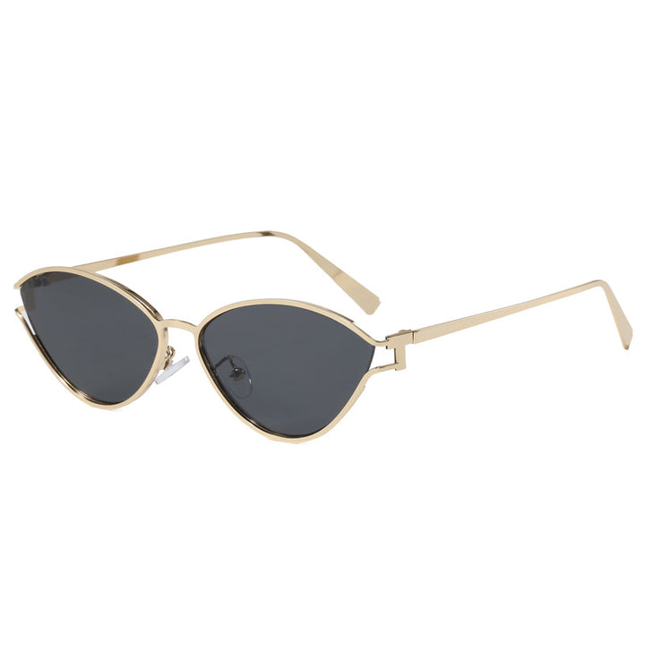 Fashionable Cat-Eye Sunglasses with Thin Metal Frame Kalsten
