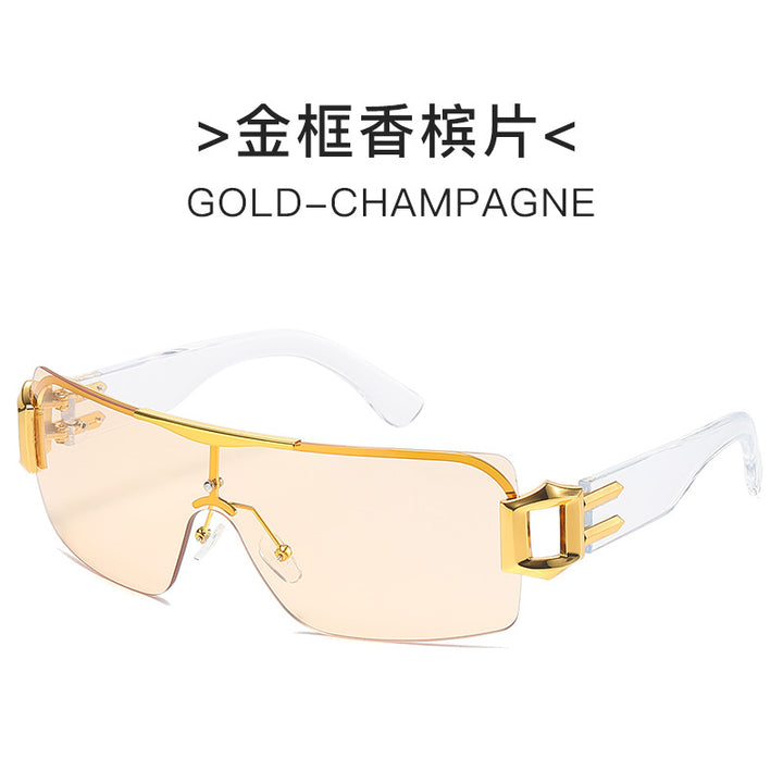 Women futuristic sunglasses with elegant transparent frame Kalsten