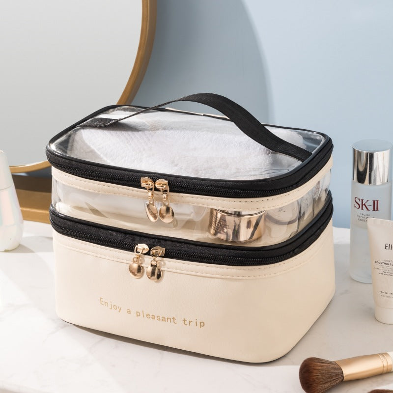 Transparent Dual-Layer Cosmetic Organizer Kalsten