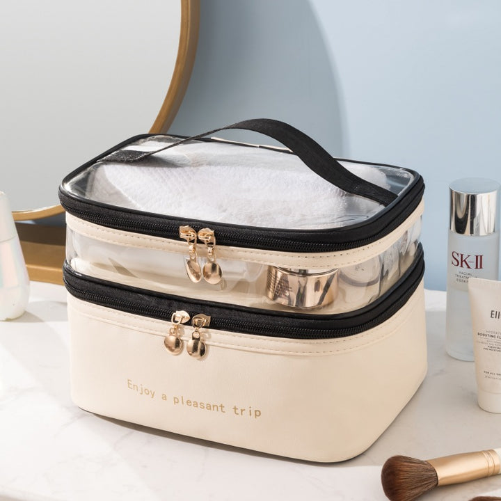 Transparent Dual-Layer Cosmetic Organizer Kalsten