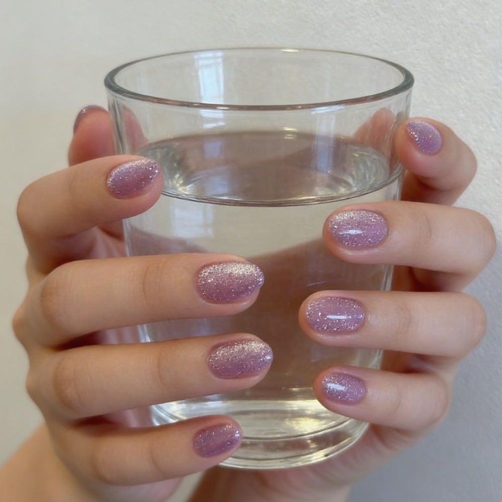 Sparkling Glitter Gel Nail Enhancements