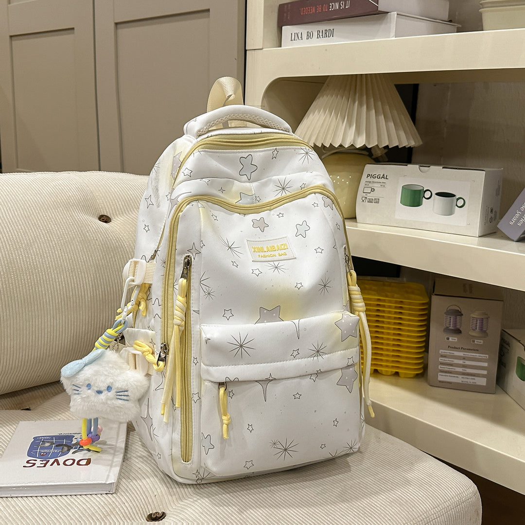 Stylish Star-Embellished School Backpack Kalsten