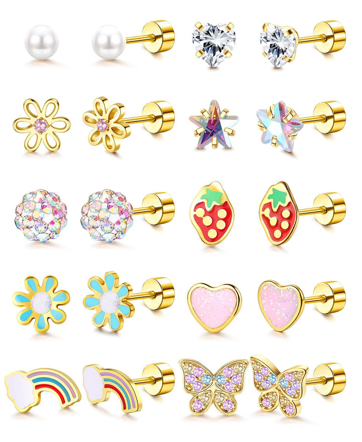 Gemstone Stud Earring Set Kalsten
