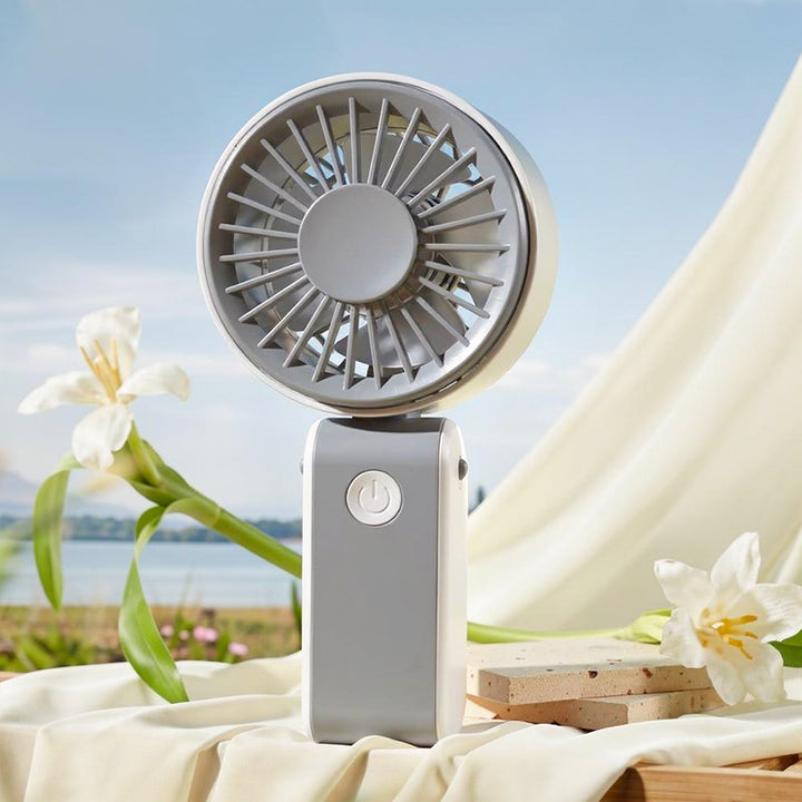 Cooling portable handheld bear-ear mini fan with adjustable tilt USB rechargeable desktop stand Kalsten