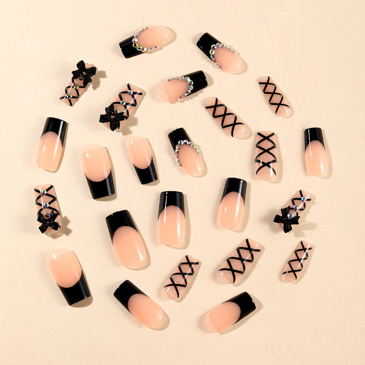 Decorative 3D Nail Art Extensions with Bow Accents Kalsten