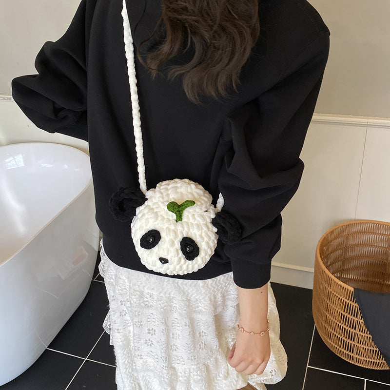 Cute Pig-Shaped Crochet Mini Handbag