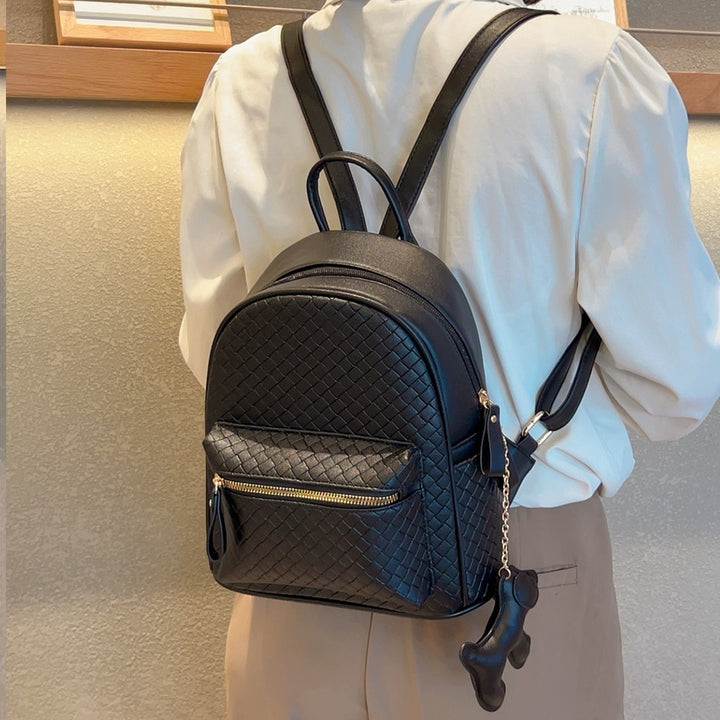Woven Leather Mini Backpack Kalsten