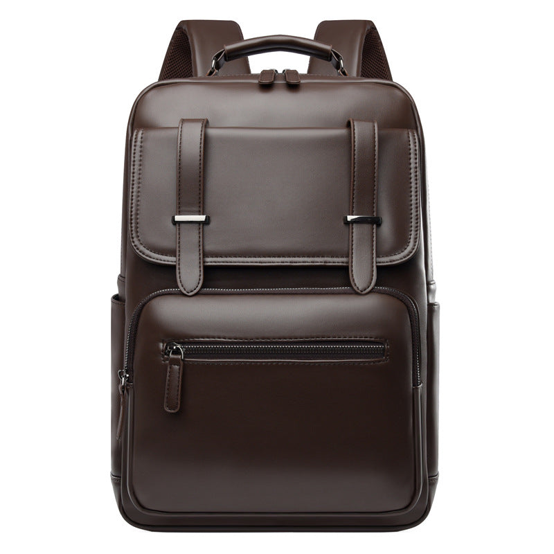 Stylish Multi-Compartment Leather Backpack Kalsten