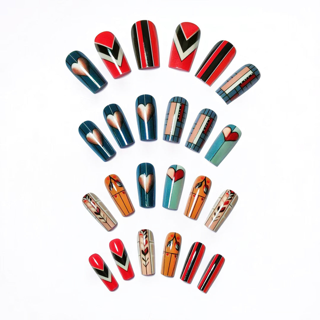 Artistic Heart-Inspired Nail Art Kalsten